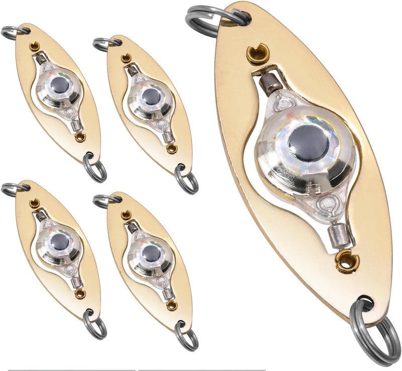 DunkTeam LED Underwater Fishing Lures，LED Lighted Bait Flasher，Deep Drop Fishing Lures，Fish Eye Attractive Light Bait Lure Lamp 5PCS - Image 1